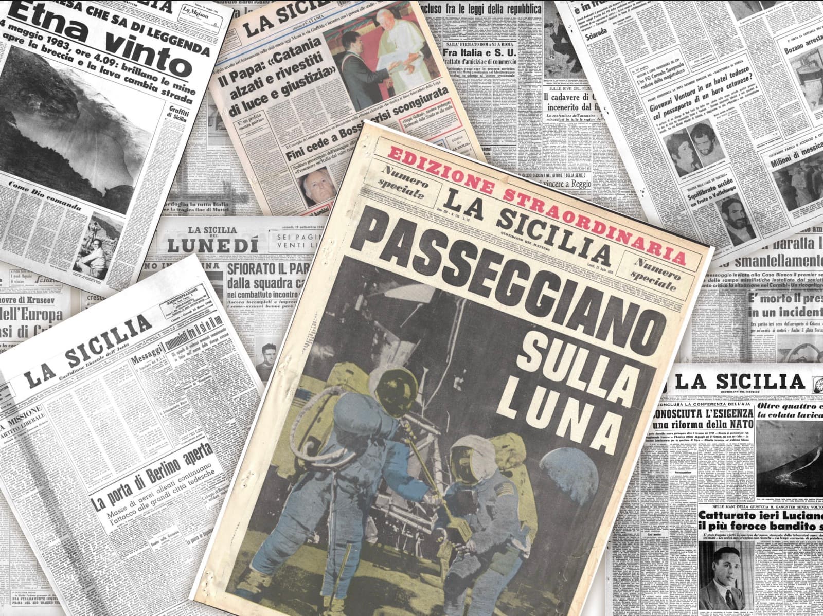 Prime pagine storiche de La Sicilia